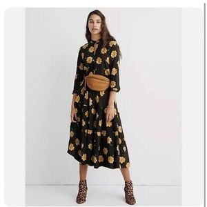 Madewell floral Tiered Dress Size M